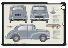 Morris Minor 4dr saloon 1952-54 Small Tablet Covers